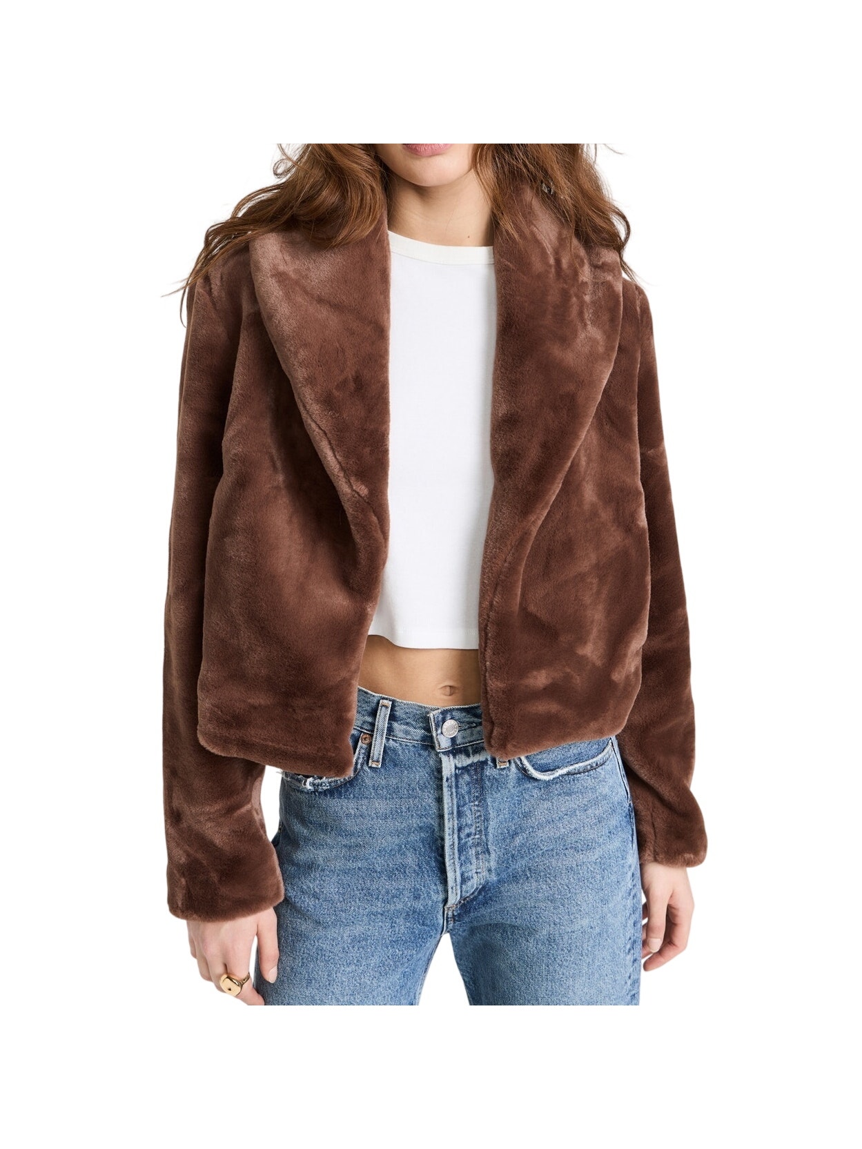 Blank Nyc Cozy Espresso Martini Teddy Jacket Size Xs